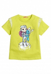Джемпер (модель "футболка") для девочек (GTR384/1) Pelican - цвет Салатовый
